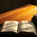 Bíblia aberta destacando o sermão sobre Tiago 4:7