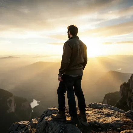 Além da Incerteza: Uma Pregação sobre a Superação do Medo do Futuro Homem olhando o horizonte representando a superação do medo do futuro.