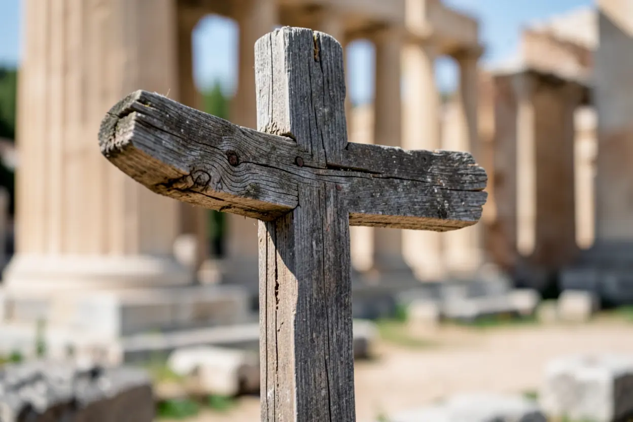 A cruz de Cristo sobrepondo filosofias humanas.