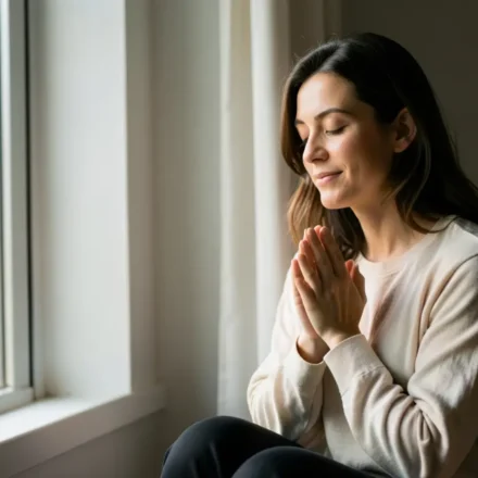 Vulnerabilidade Cristã: O Caminho para a Cura e a Graça de Deus Mulher em momento de oração e vulnerabilidade espiritual.