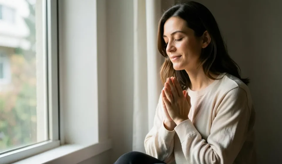 Vulnerabilidade Cristã: O Caminho para a Cura e a Graça de Deus Mulher em momento de oração e vulnerabilidade espiritual.
