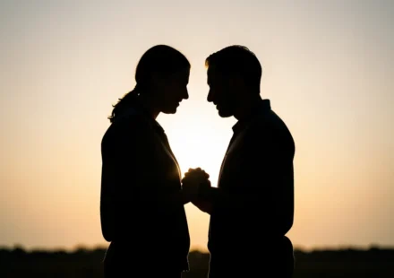Diferenças no Casamento: Por Que Deus Uniu Opostos para Sua Glória Casal cristão orando juntos simbolizando a unidade bíblica.
