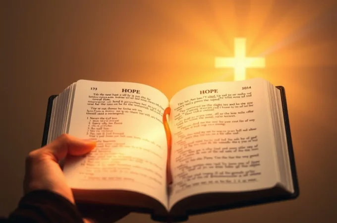 Fundamentos da Nova Aliança: Entenda a Base da Sua Fé em Cristo Mão segurando Bíblia aberta com luz, simbolizando os fundamentos da nova aliança.