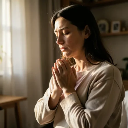 Adoração em Espírito e Verdade: O Templo que Deus Habita em Sua Vida Mulher em momento de adoração em espírito e verdade em casa